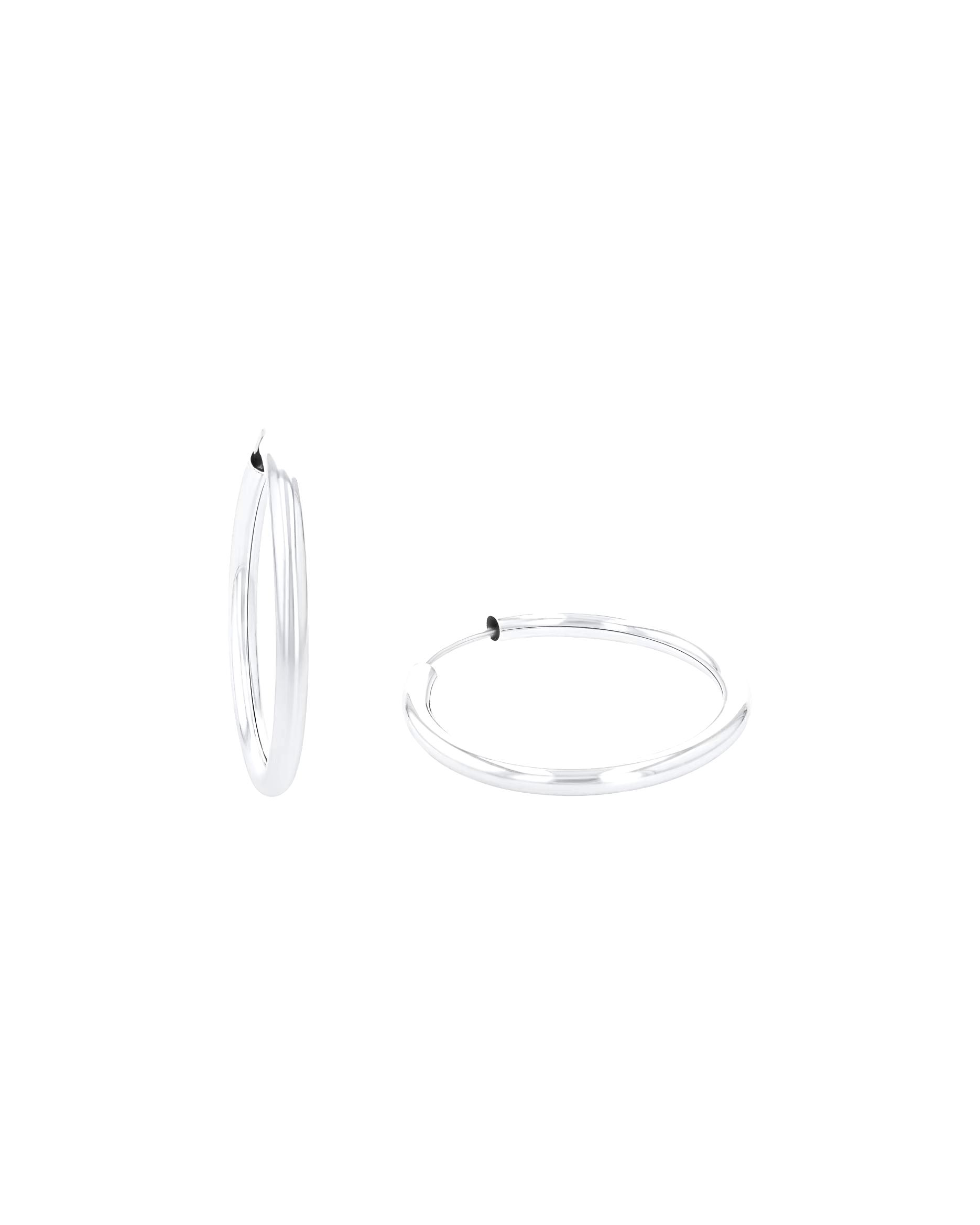 amor hoop earrings for women, 925 sterling silver Silber