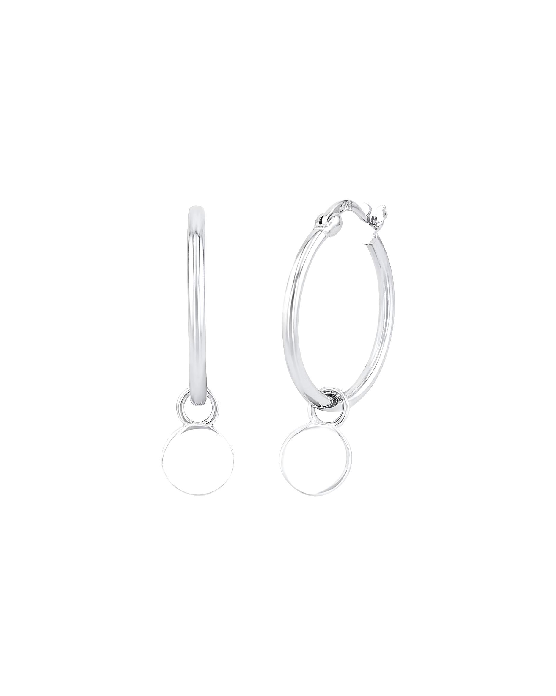 amor hoop earrings for women, 925 sterling silver Silber