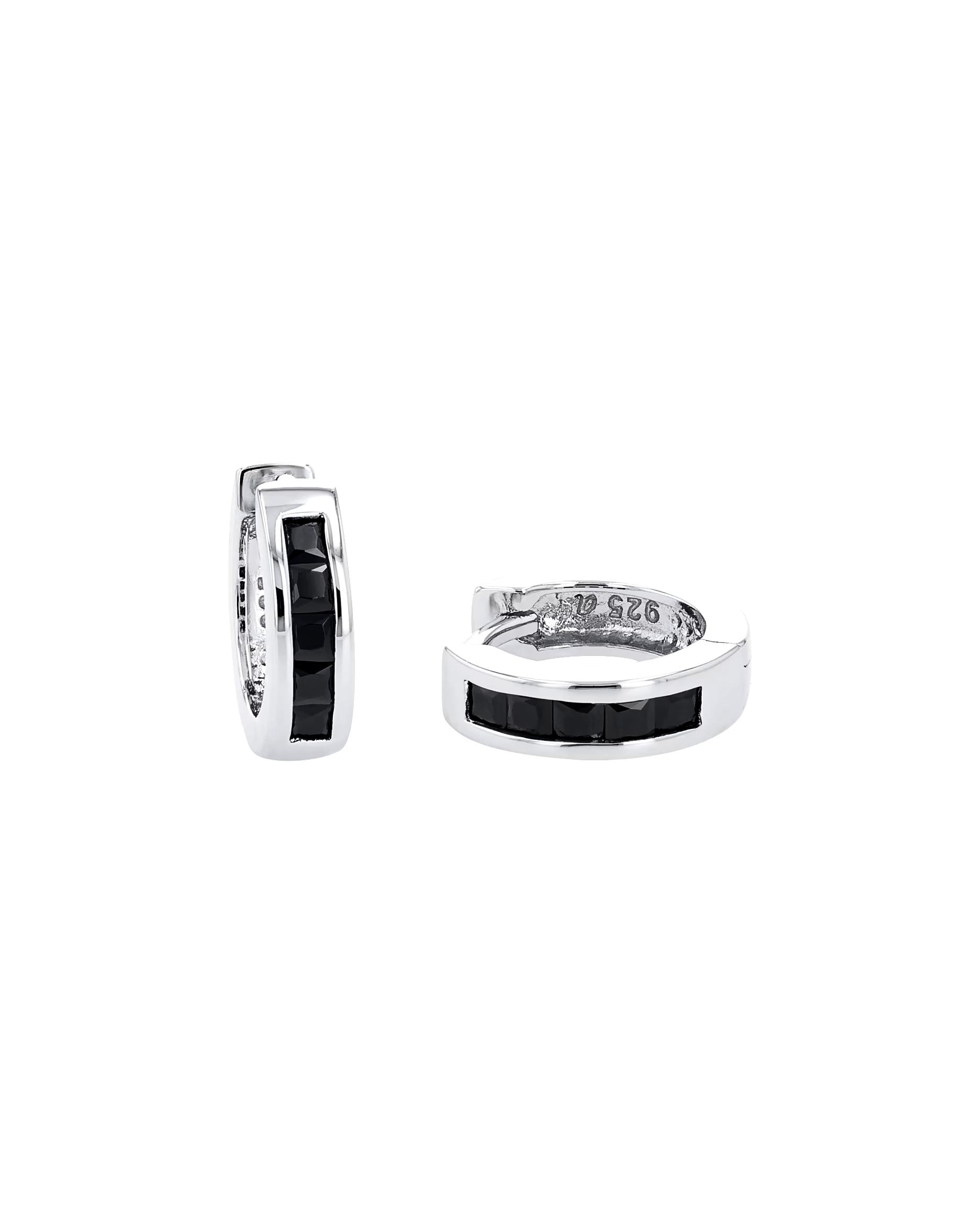 amor hoop earrings for women, 925 sterling silver, zirconia synth.