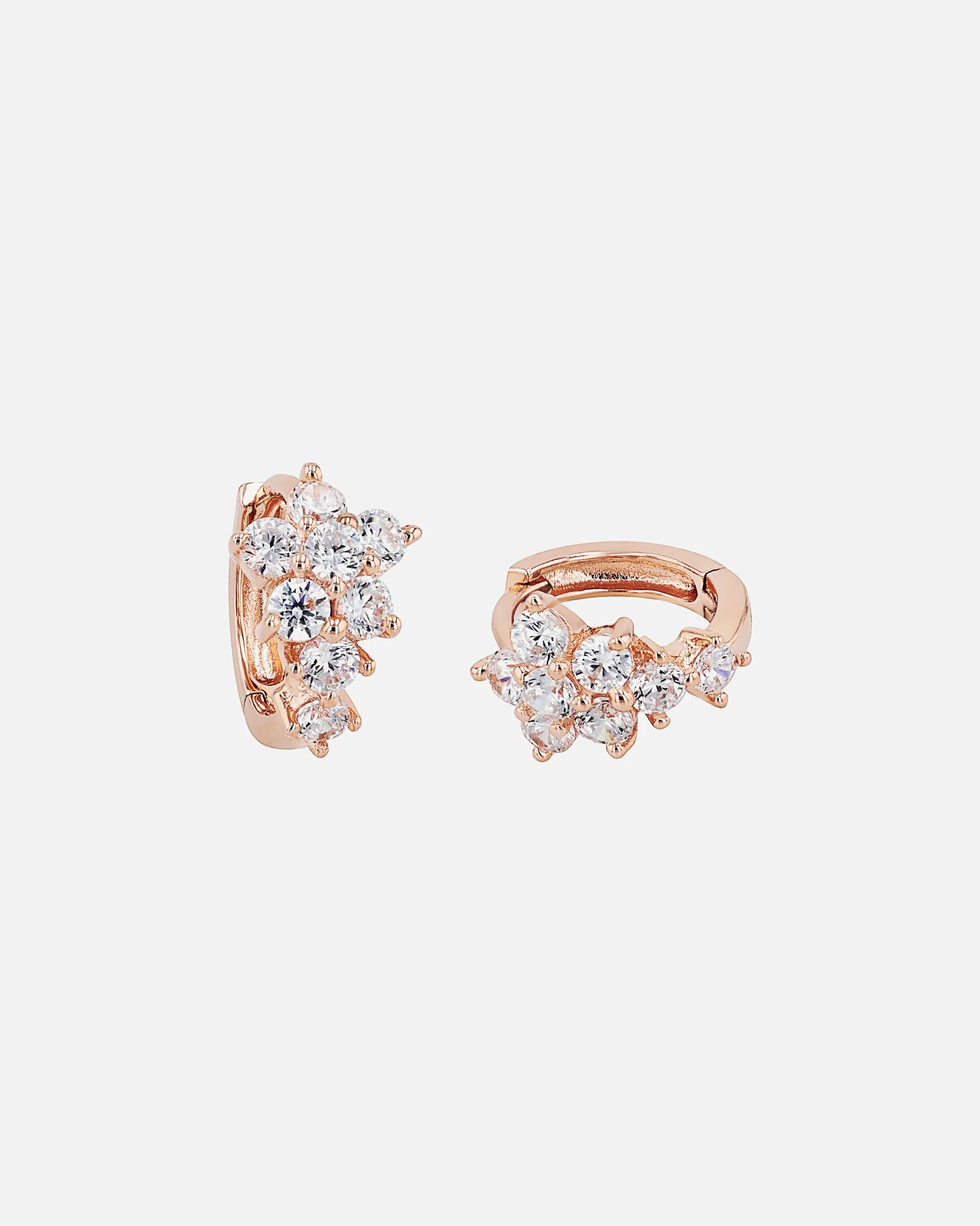 amor hoop earrings for women, 925 sterling silver, zirconia synthetic. | flower