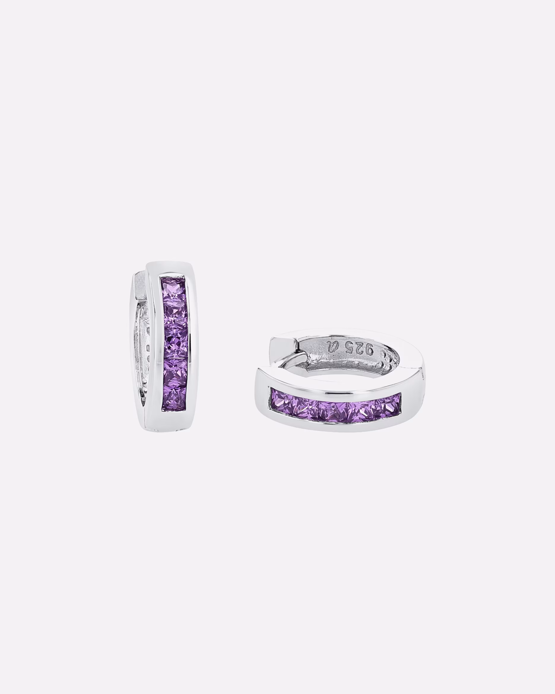amor hoop earrings for women, 925 sterling silver, zirconia synth.