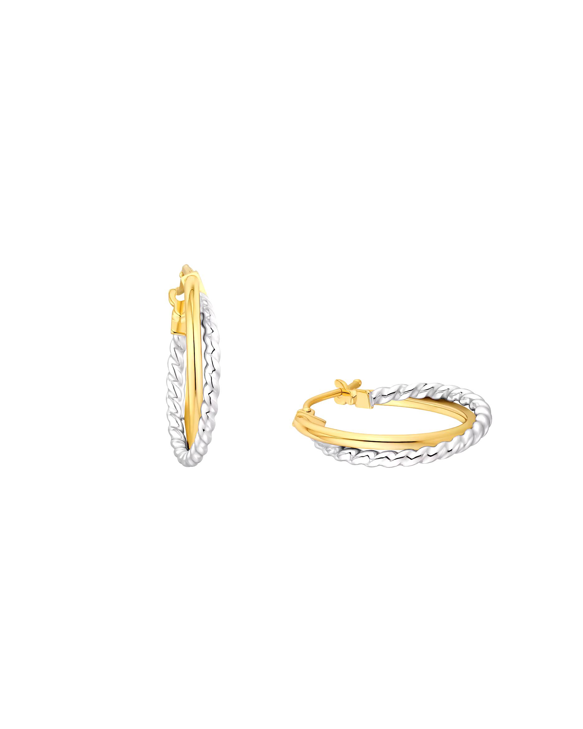 amor hoop earrings for women, gold 375