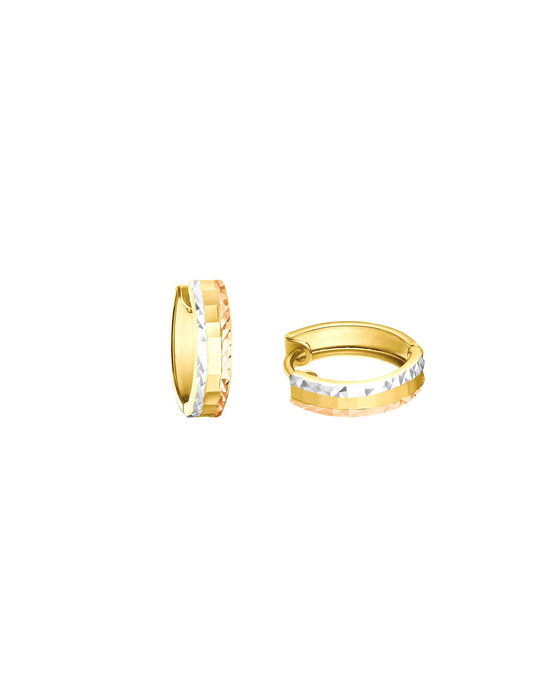 amor hoop earrings for women, gold 375