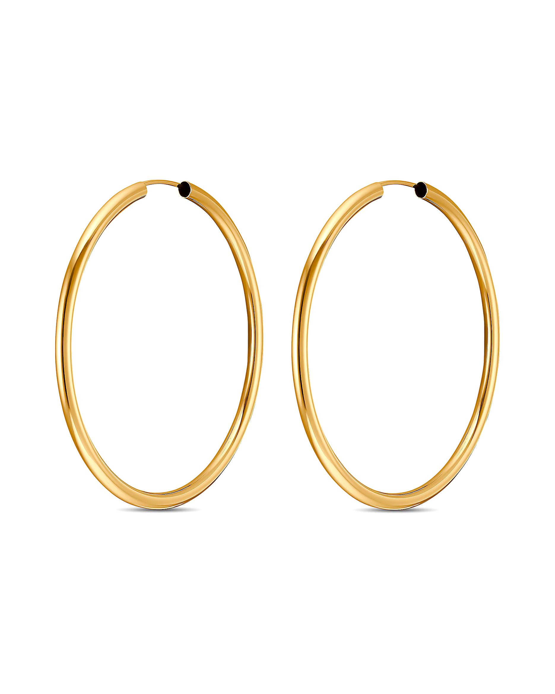 amor hoop earrings for women, gold 375