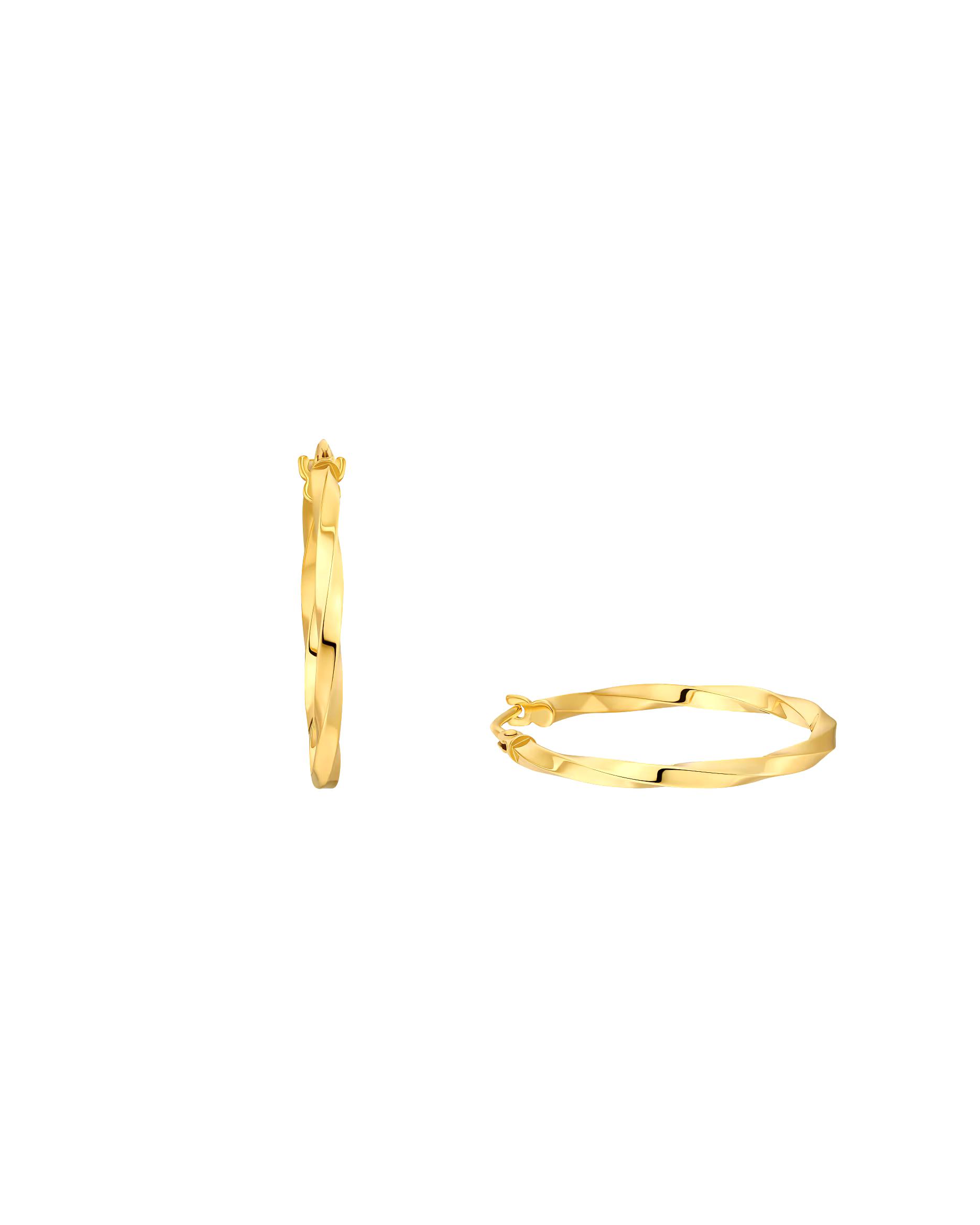 amor hoop earrings for women, gold 375