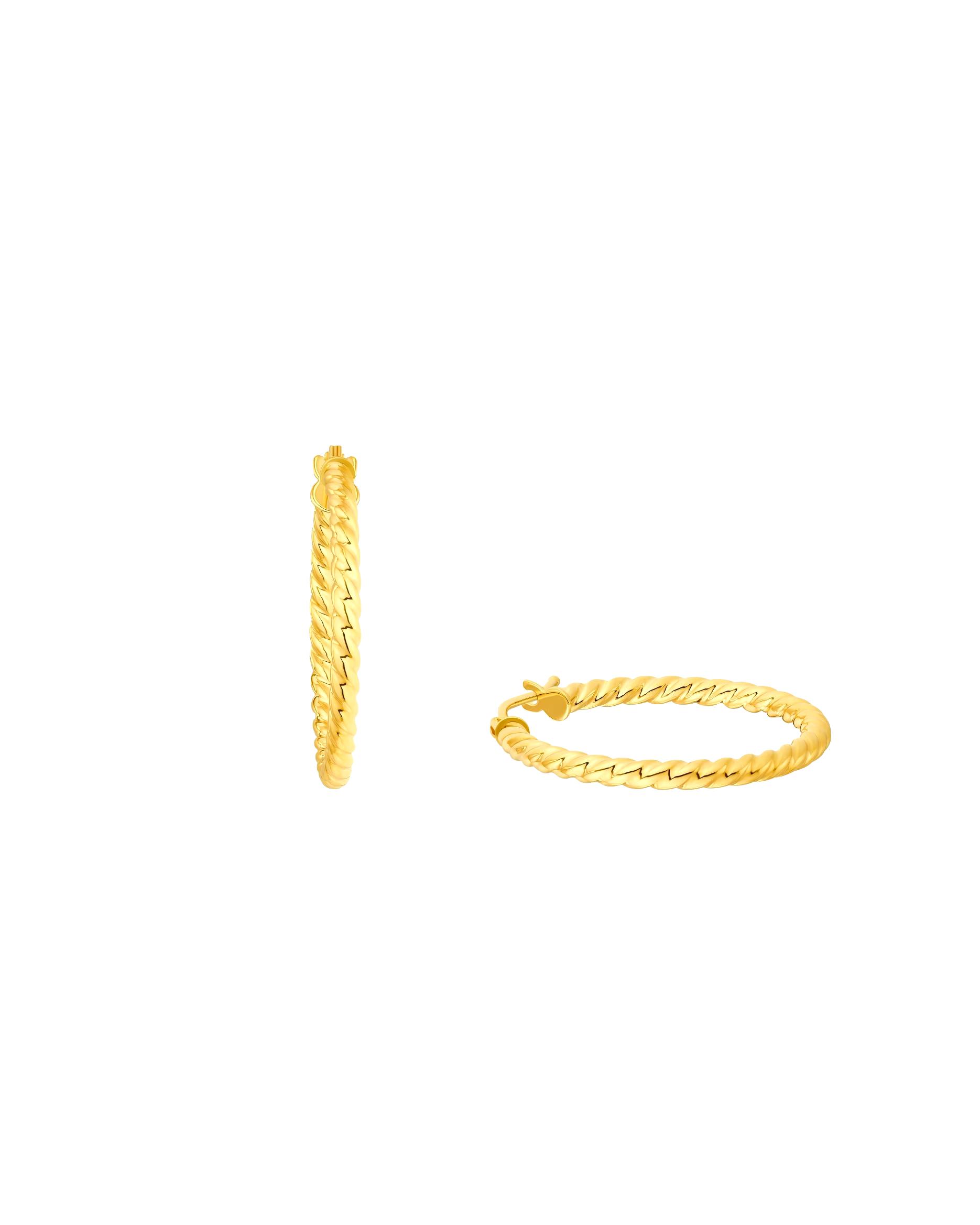 amor hoop earrings for women, 585 gold