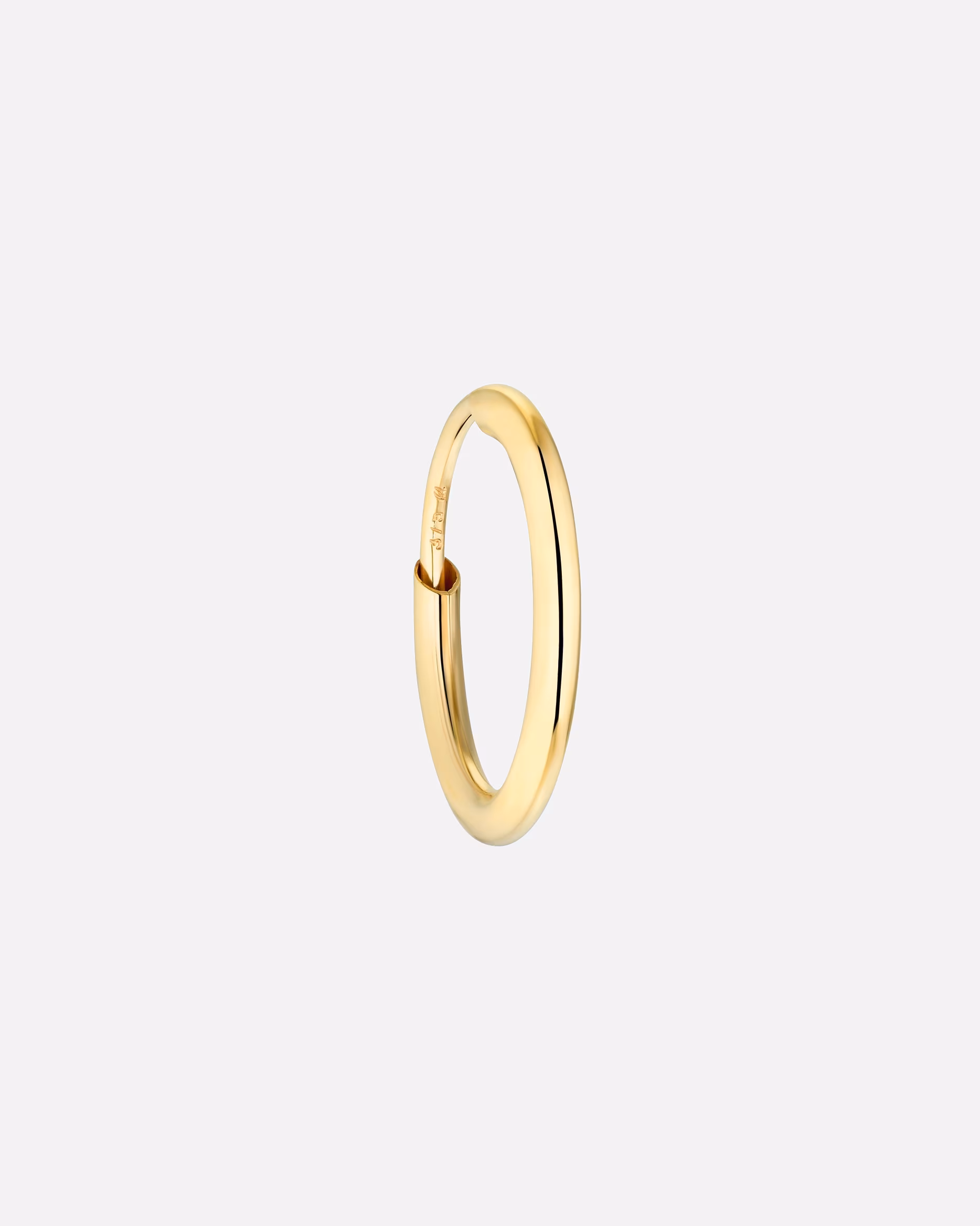 amor Creole single hoop earrings for men and women, unisex, gold 375
