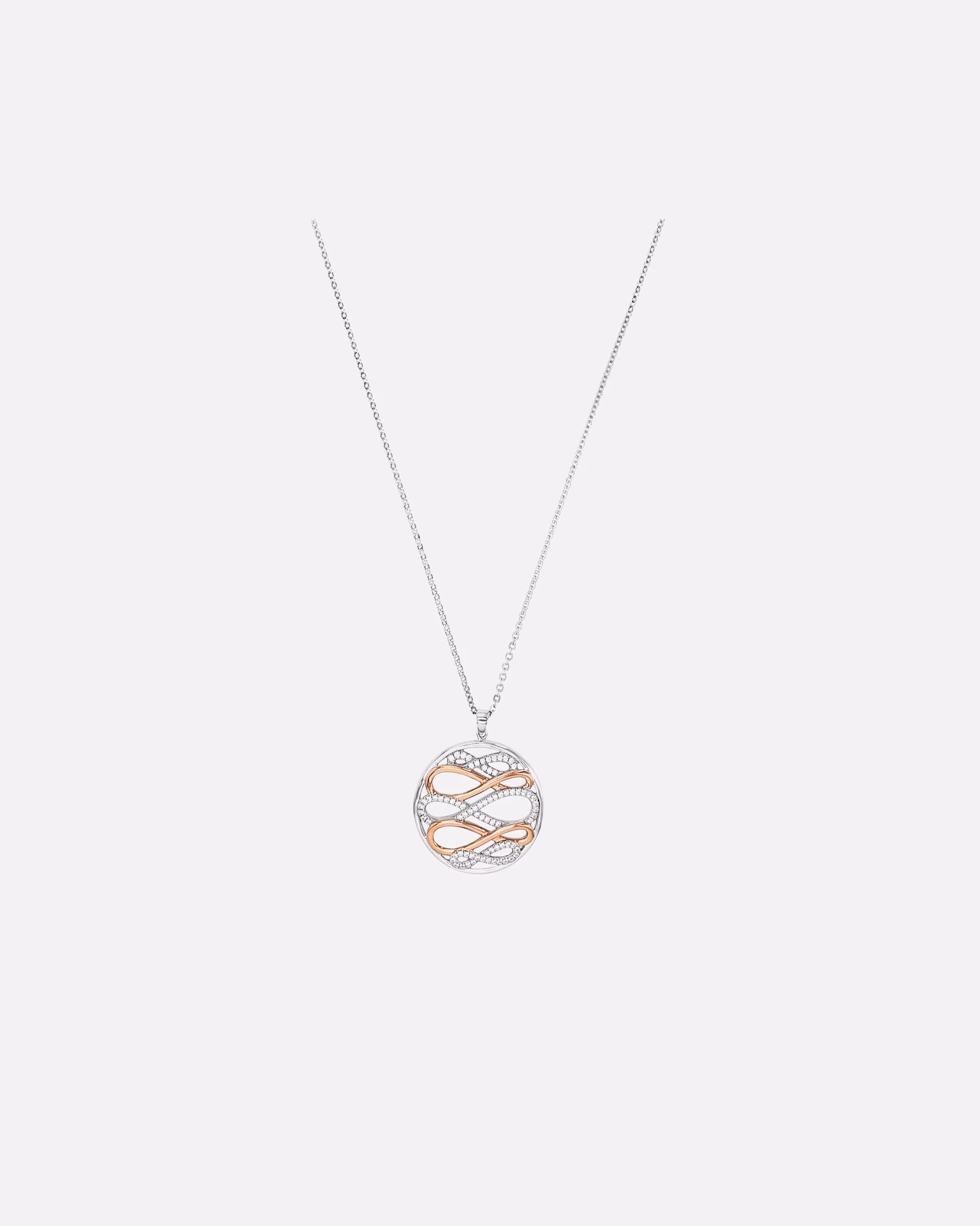 amor necklace chain with pendant for women, 925 sterling silver, synthetic zirconia. | Infinity