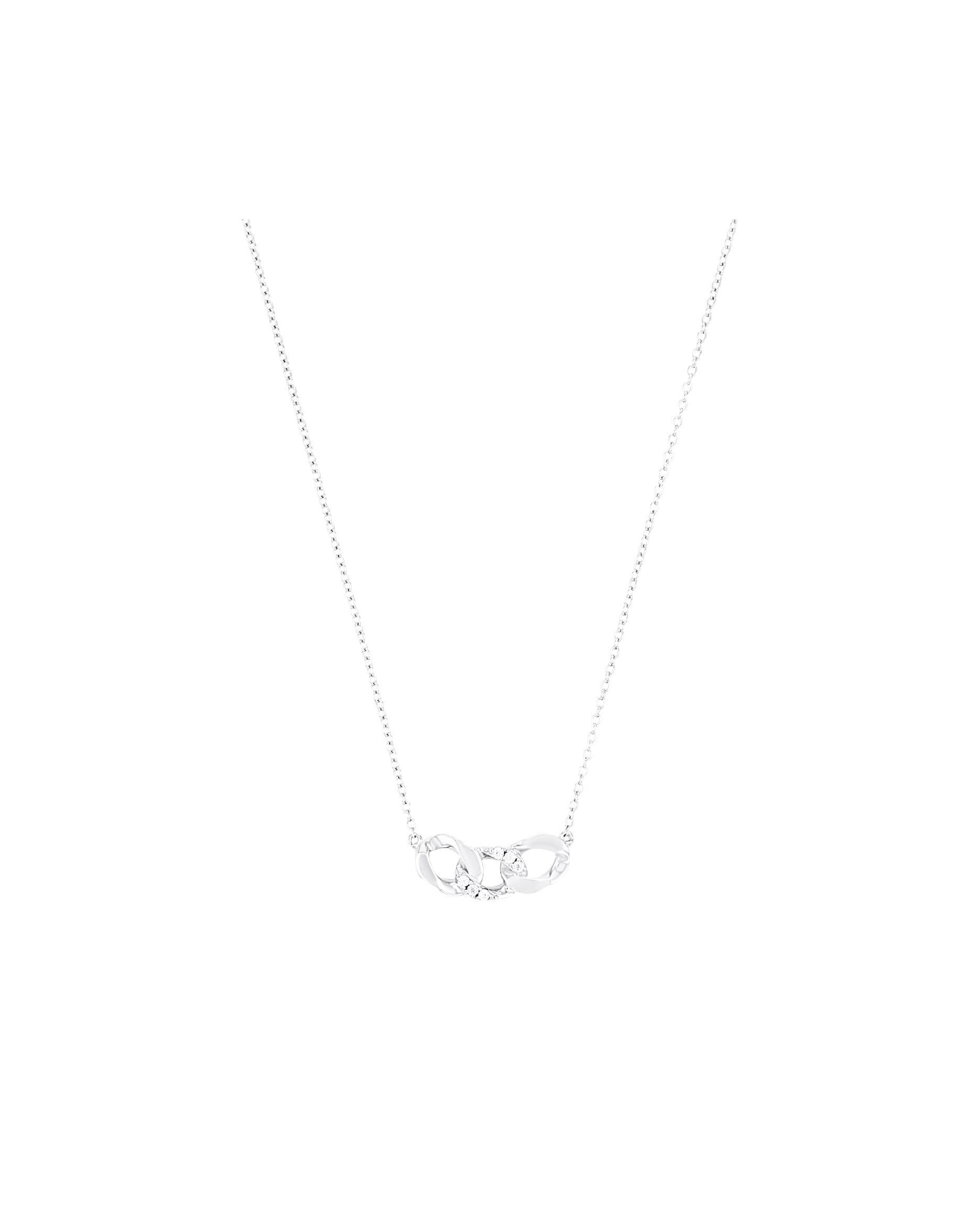amor necklace chain with pendant for women, 925 sterling silver, zirconia synth.