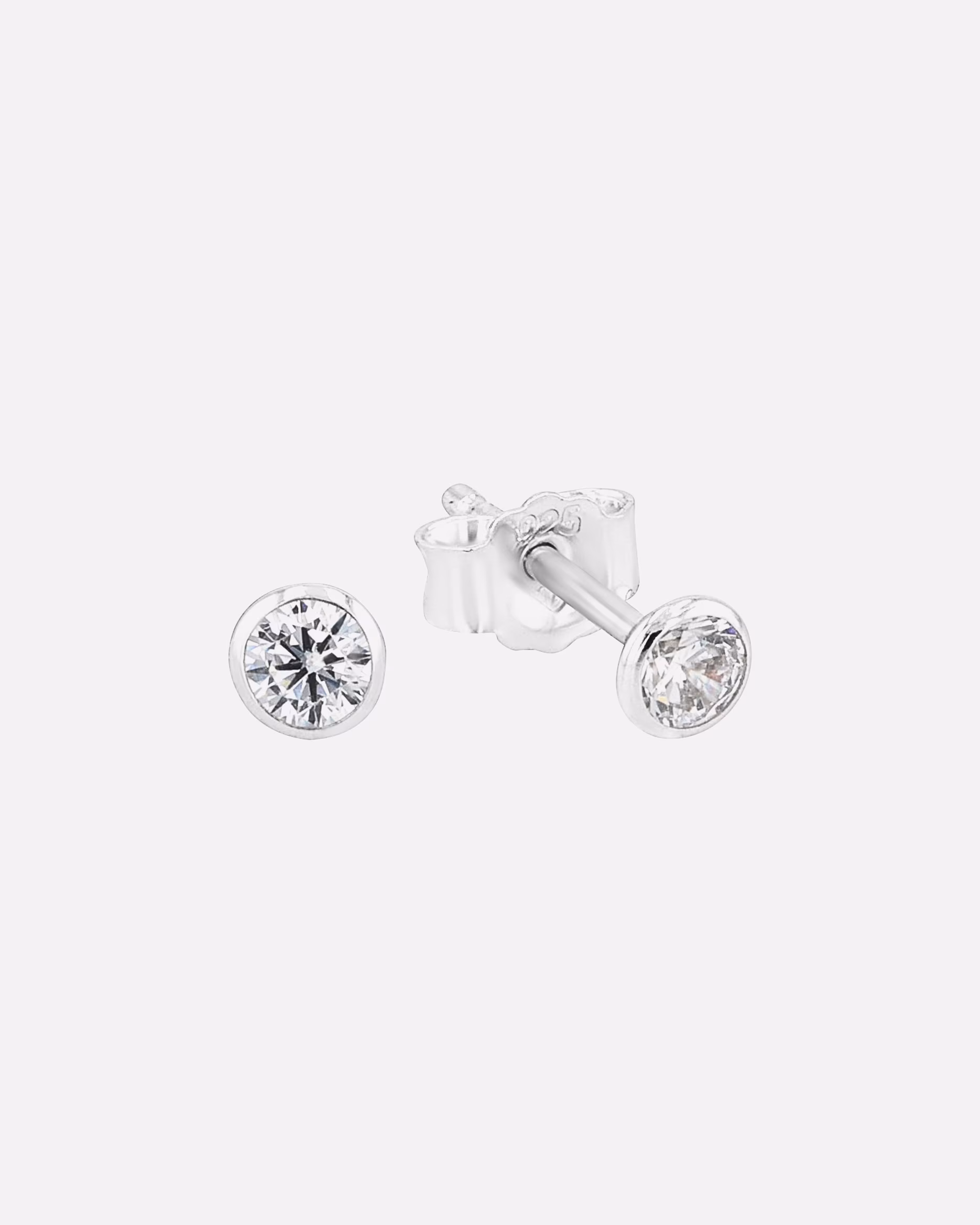 amor earring stud earrings for women, 925 sterling silver, zirconia synth. Silber