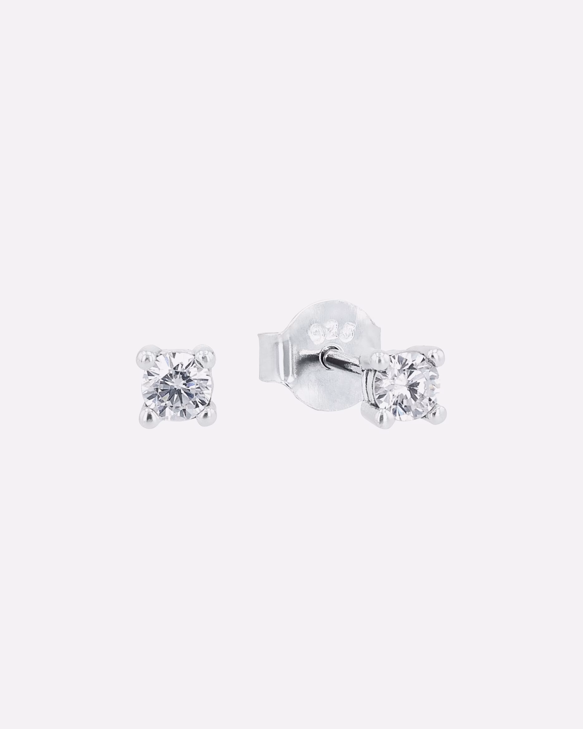 amor earring stud earrings for women, 925 sterling silver, zirconia synth.
