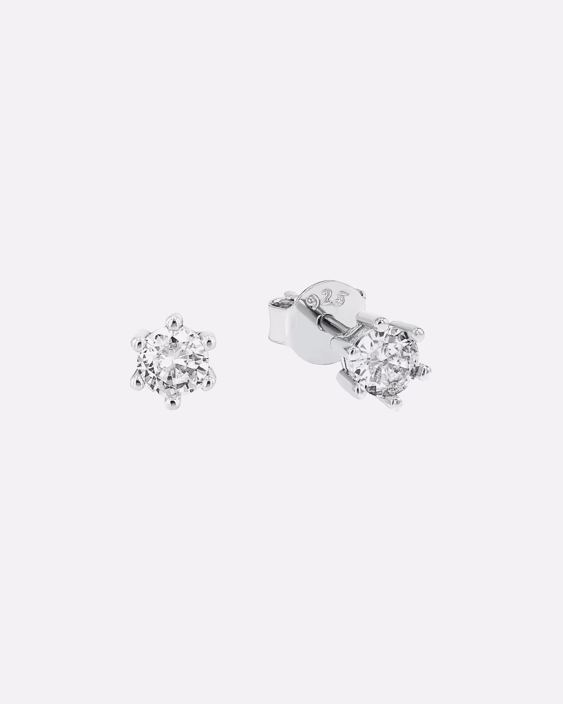 amor earring stud earrings for men and women, unisex, 925 sterling silver, zirconia synth.