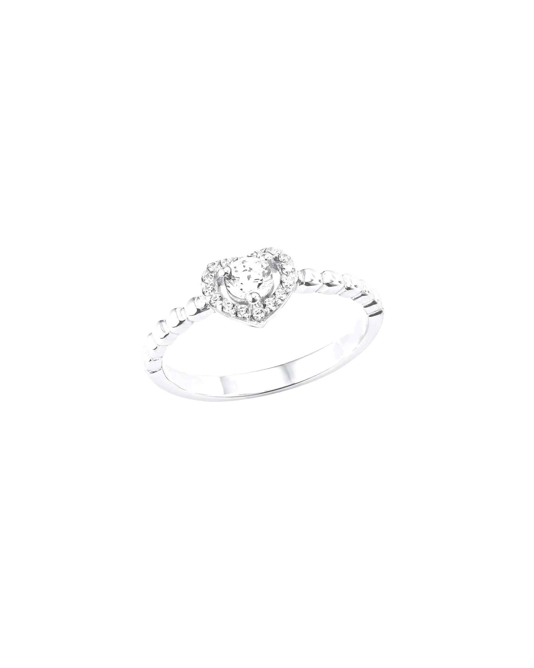 amor ring ring for women, 925 sterling silver, synthetic zirconia | Heart 54