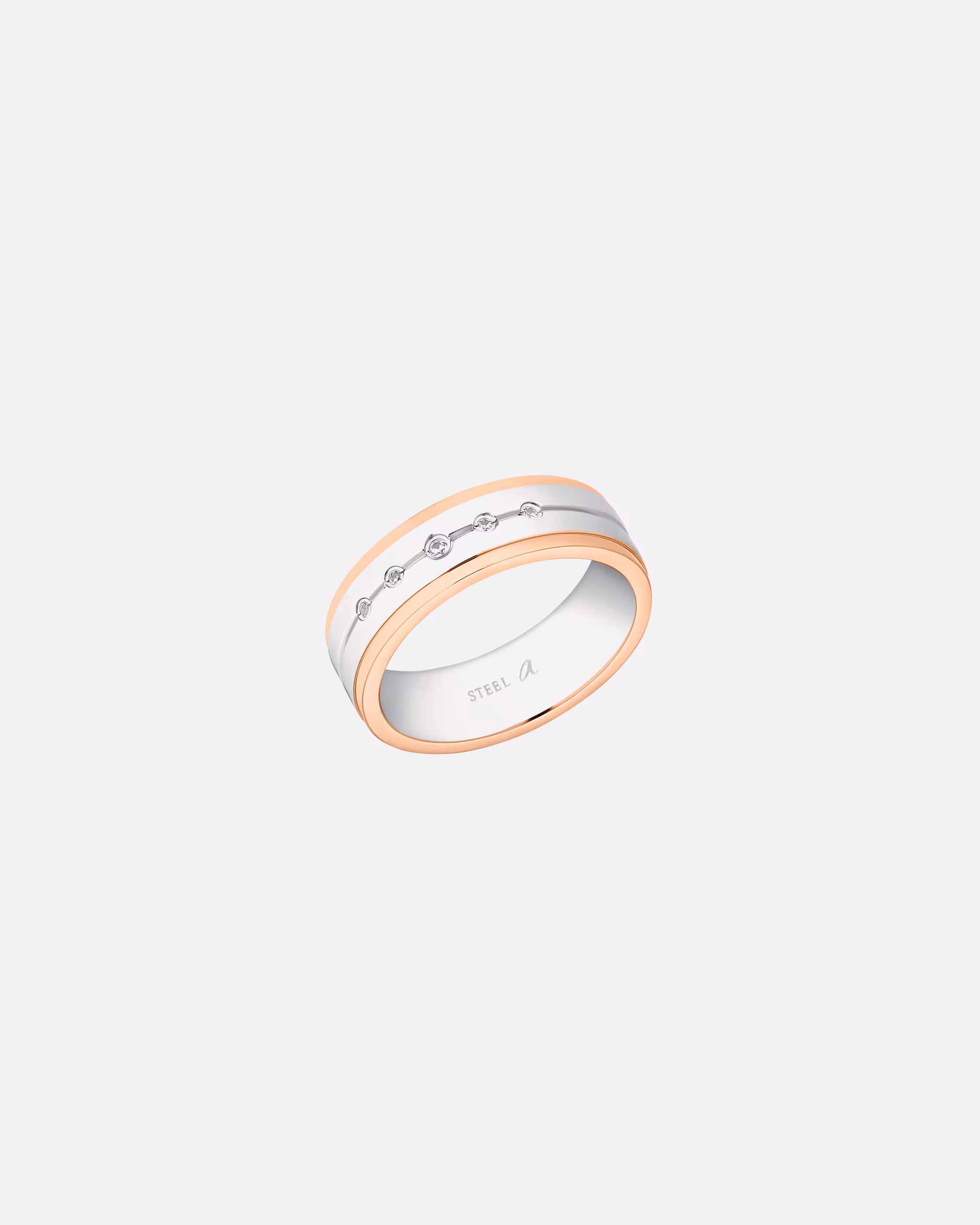 amor ring ring for women, stainless steel, zirconia synth.