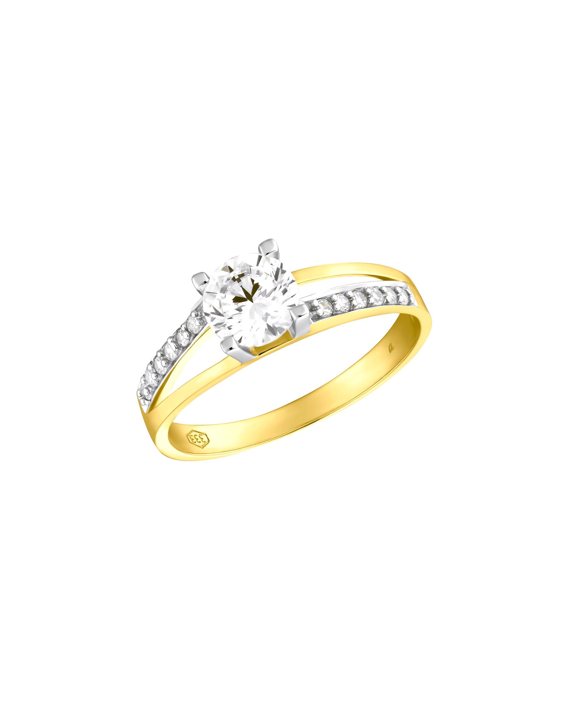 amor ring ring for women, gold 333, zirconia synth.