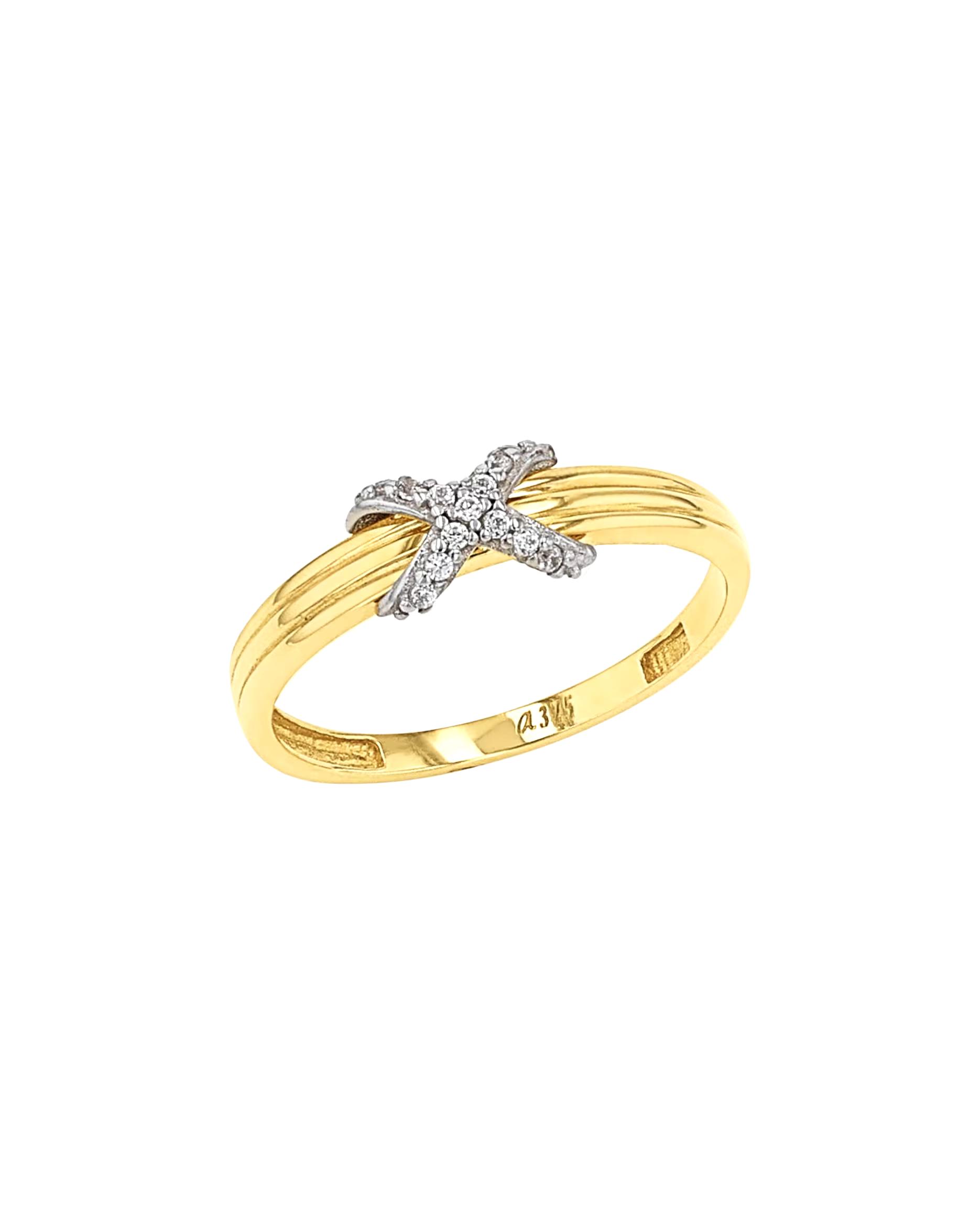 amor ring ring for women, gold 375, zirconia synth.