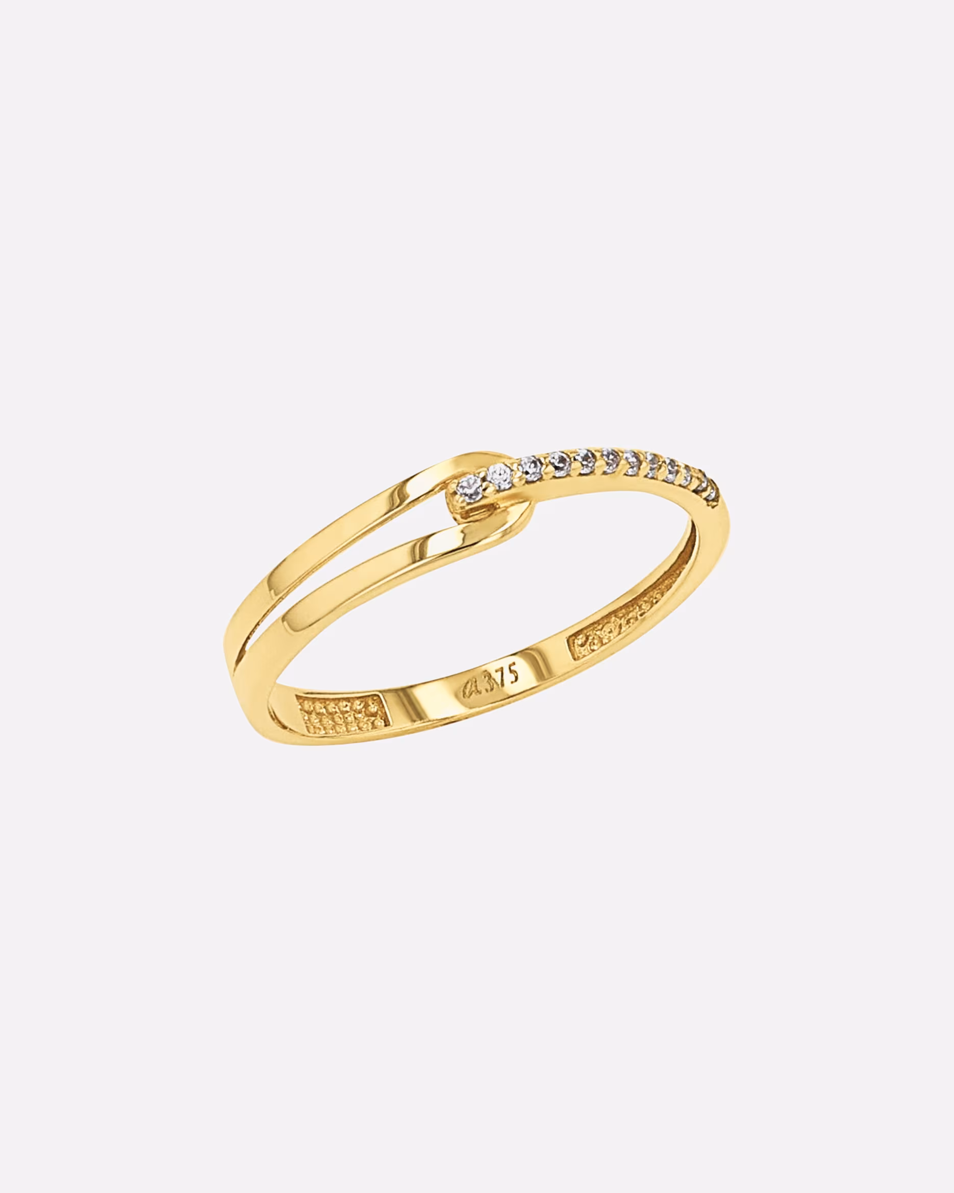 amor ring ring for women, gold 375, zirconia synth.