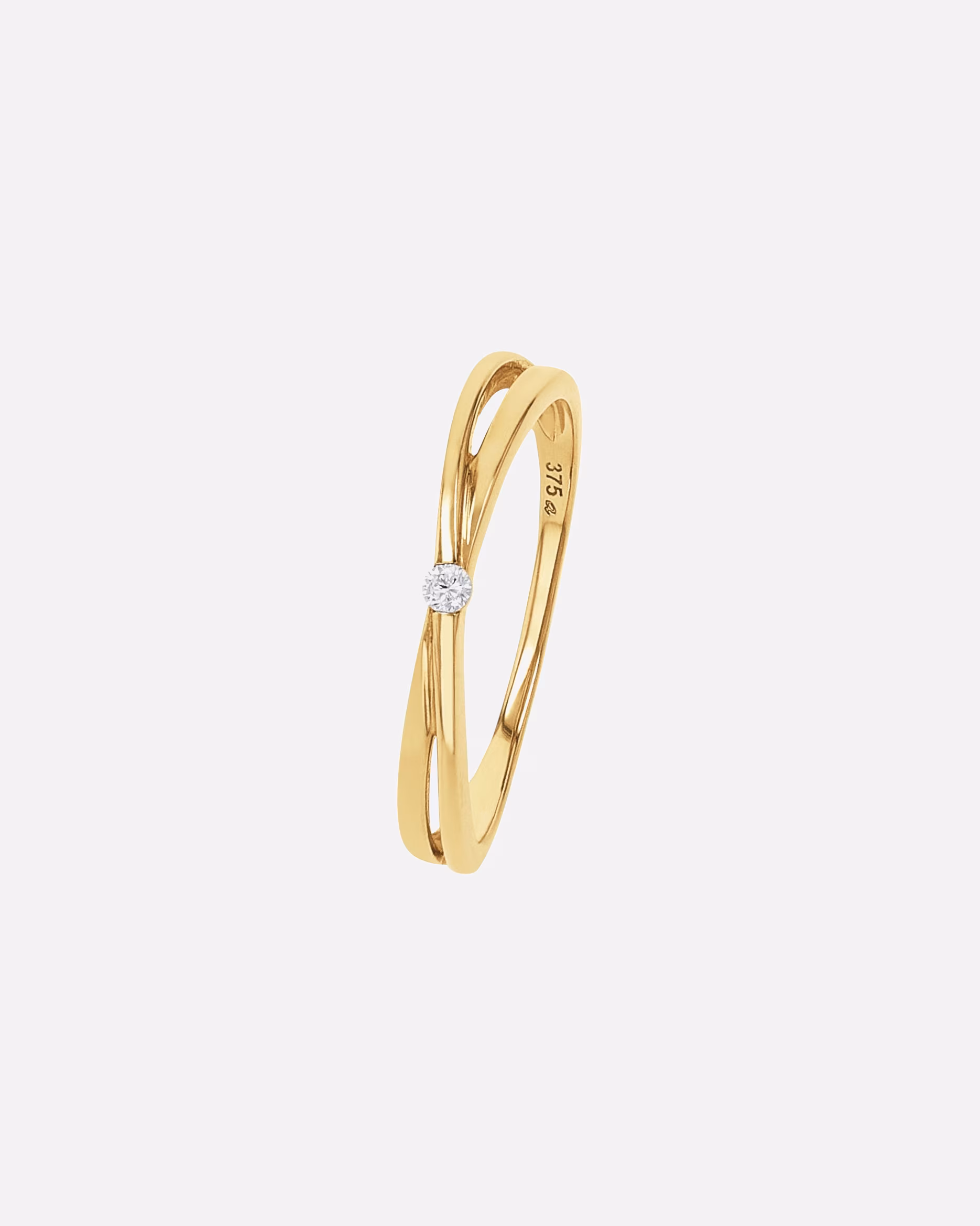 amor ring ring for women, gold 375, zirconia synth.
