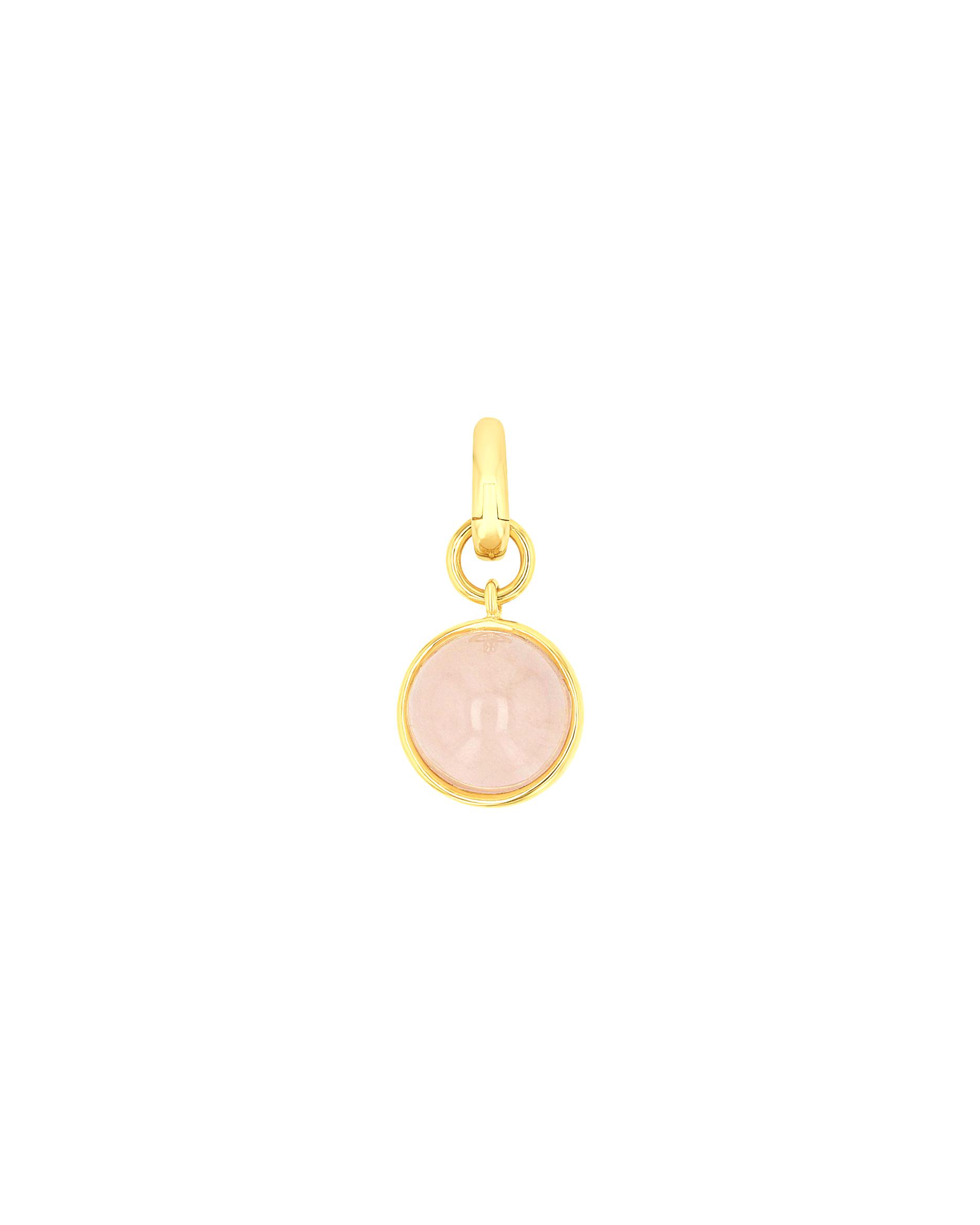 amor jewelry charm for women, 925 sterling silver, rose quartz