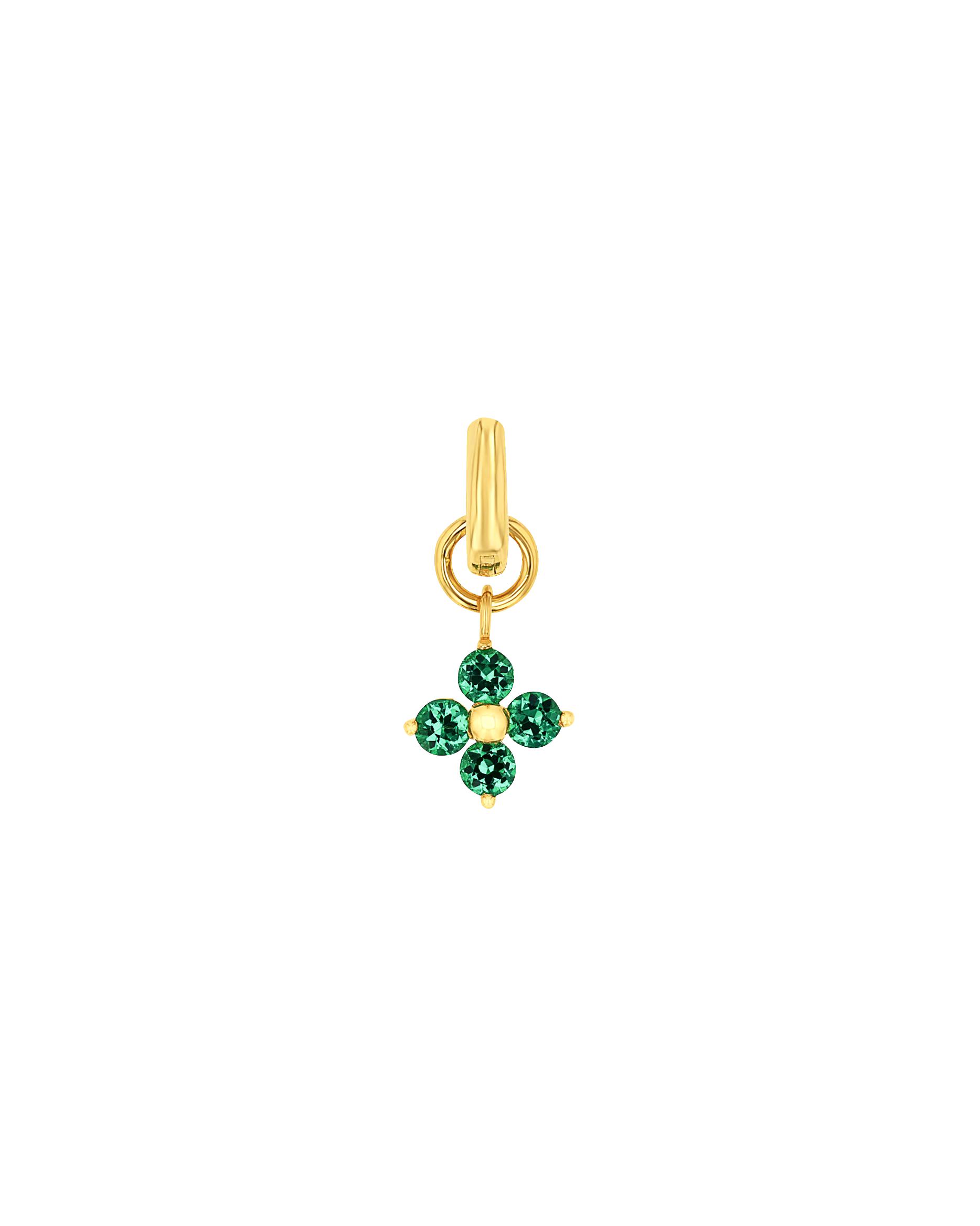 amor jewelry charm for women, 925 sterling silver, zirconia synth. | flower