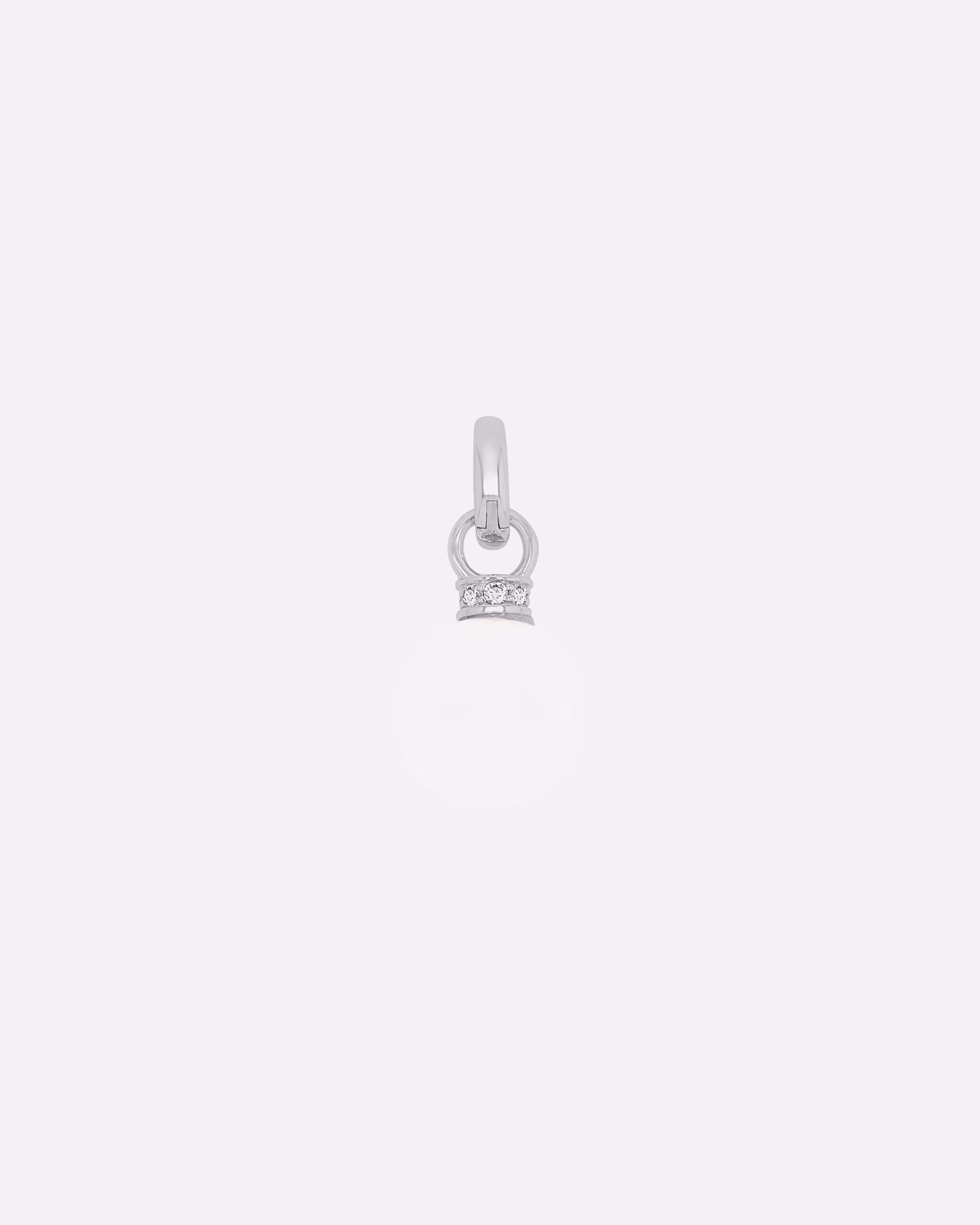 amor jewelry charm for women, 925 sterling silver, synthetic zirconia, shell pearl