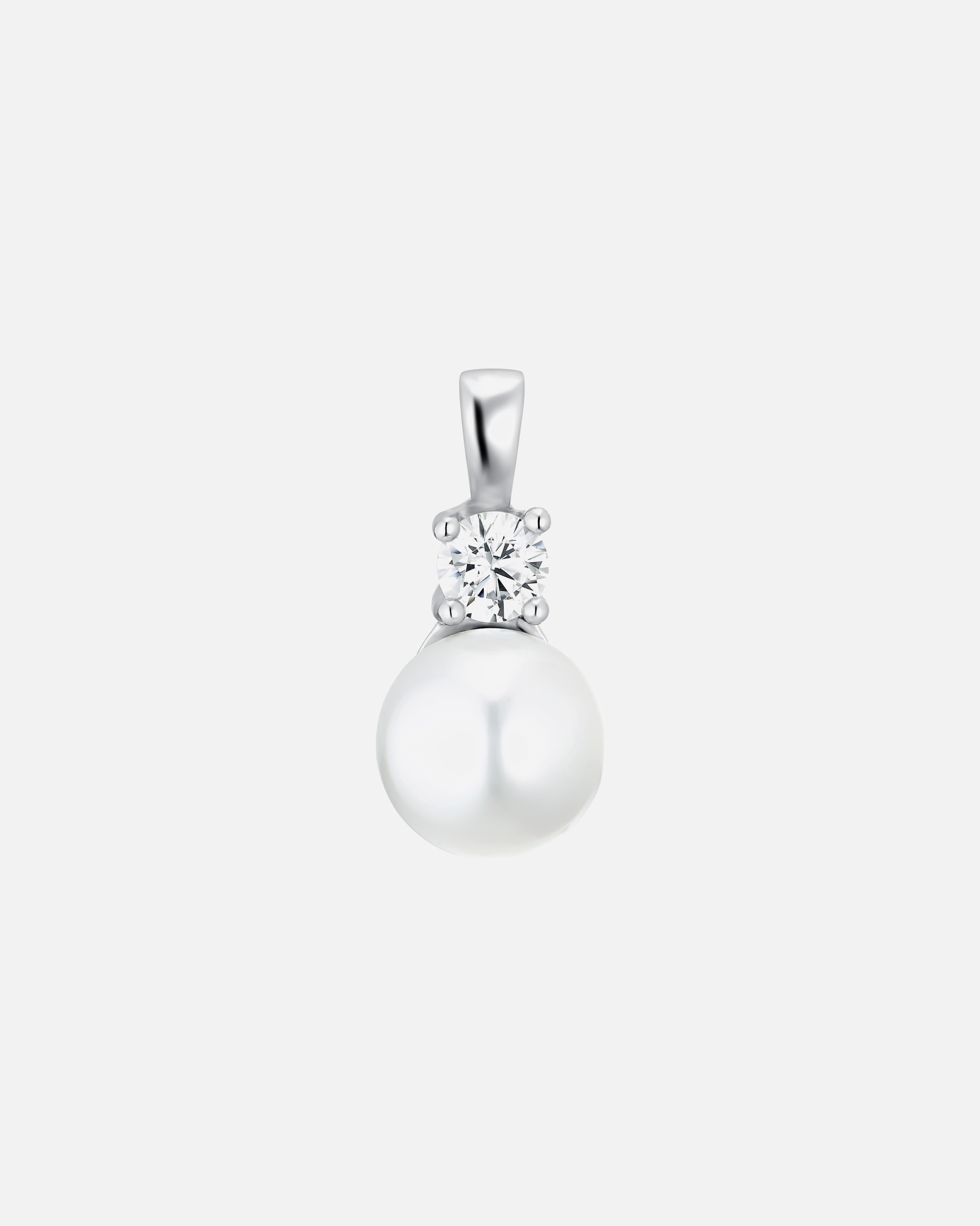 amor jewelry pendant motif pendant for women, 925 sterling silver, synthetic zirconia, wax pearl