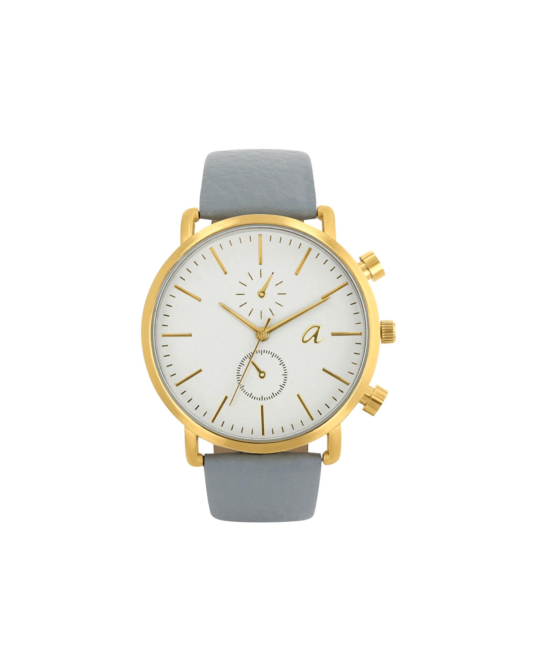 amor watch quartz watch for men and women, unisex IP silver | Apple leather