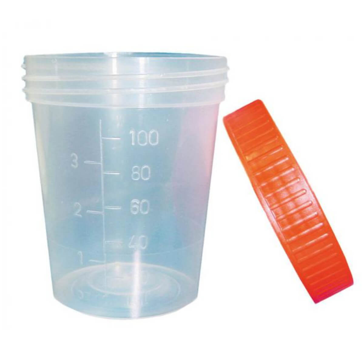 AMPri Urine-Cup with screw top, 500 pieces, Volume: 100 ml