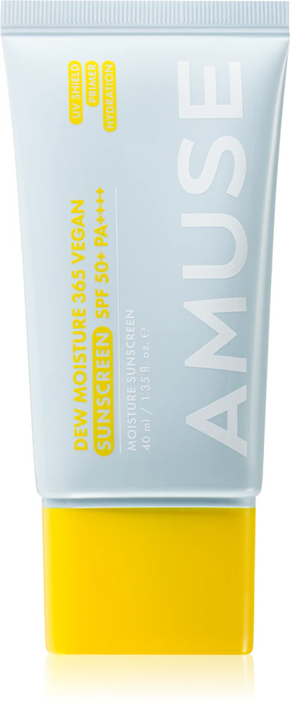 AMUSE Dew Moisture 365 Vegan Sunscreen Tanning Fluid for the Face with Moisturizing Effect, 40 ml