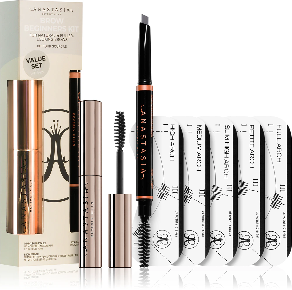 Anastasia Beverly Hills Brow Beginners Kit Eyebrow Set Dark Brown Shade None