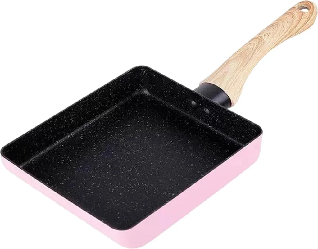 Einemgeld Non-stick pan that burns, square frying pan, egg pan, flat aluminum pan, thick egg pan