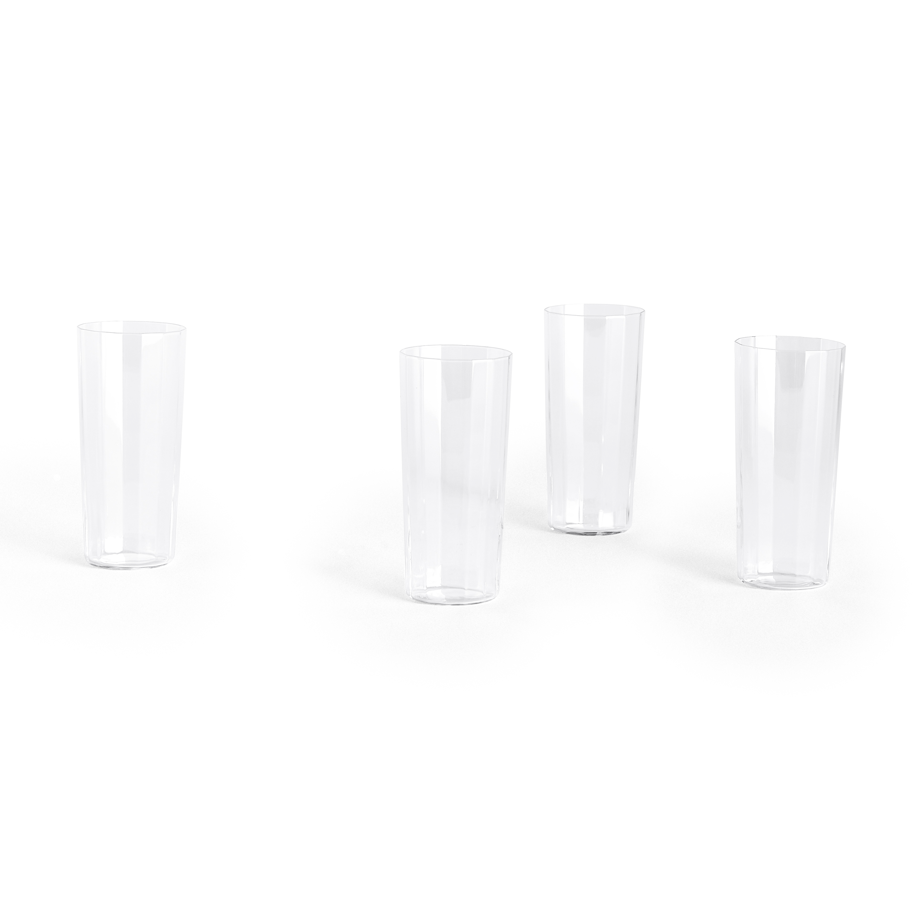 Angle Water Glass 4 Pack