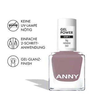 ANNY Gel Power Nail Polish 010, Big Romance