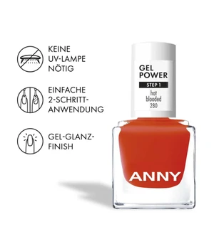 ANNY Gel Power Nail Polish 010, Hot Blooded