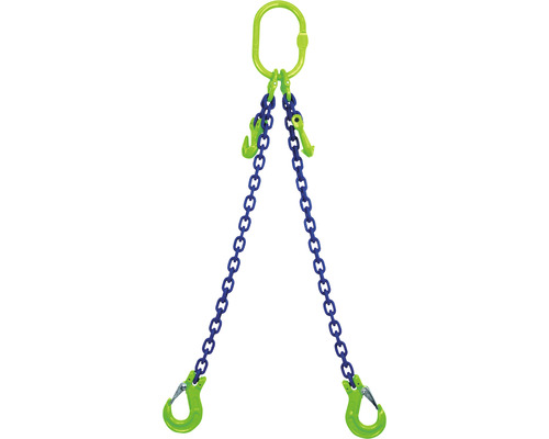 Chain sling Mamutec 2-strand 6 mm GK10 with load hook and shortener, 2 m