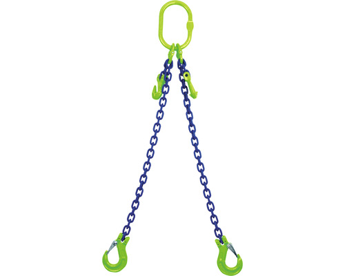 Chain sling Mamutec 2-strand 8 mm GK10 with load hook and shortener, 2 m