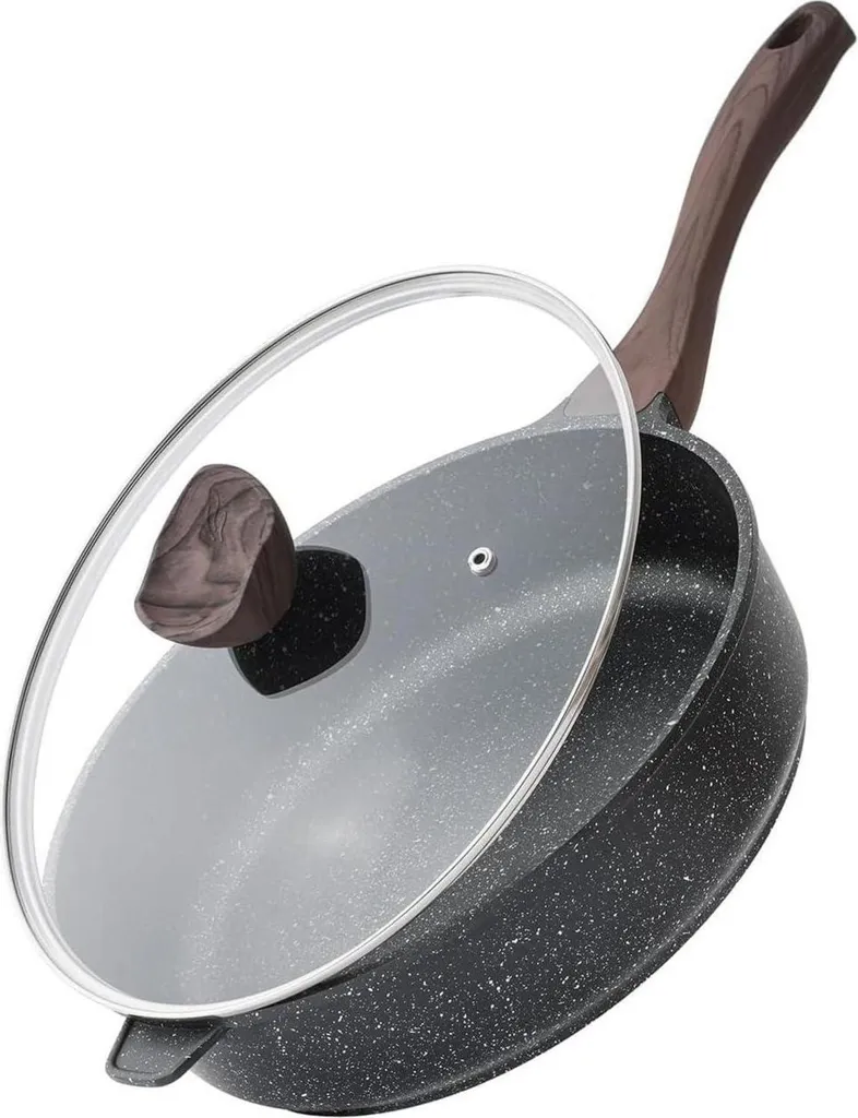 sonstige 26cm non-stick frying pan with lid, induction, granite coating