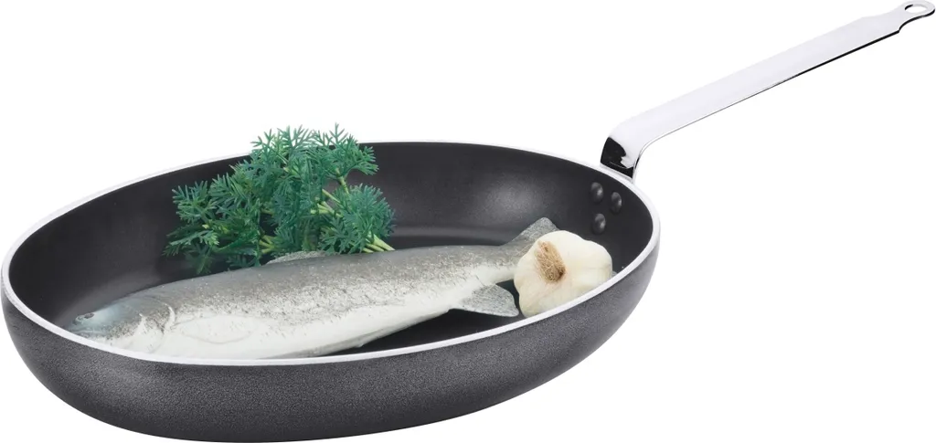 Contacto Non-stick fish pan, made of aluminum, with PTFE coating, 36 x 25 x 5 cm