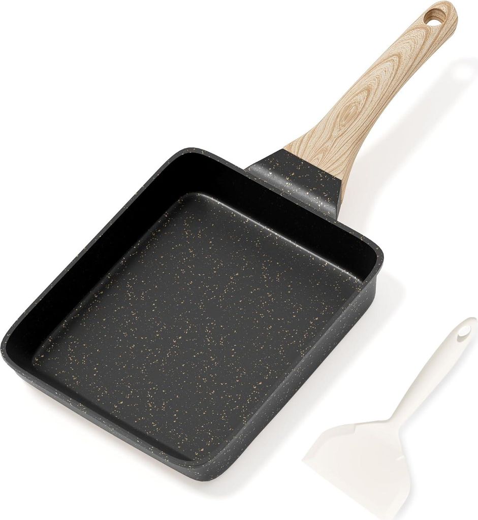 Markenlos Non-stick Tamagoyaki Omelet Pan - Suitable for eggs and pancakes - 1 piece - Granite coating