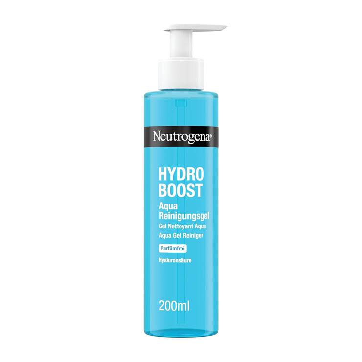 Neutrogena Hydro Boost Aqua Cleansing Gel Fragrance-Free (200 ml) Clarifying Face Cleansing with Moisturizing Hyaluronic Acid for All Skin Types