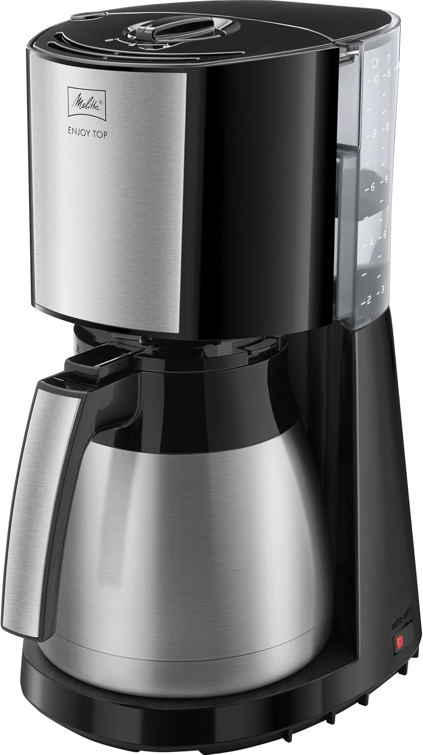 Melitta 1017-08 Enjoy Toptherm Filter Coffee Machine, Stainless Steel, Black