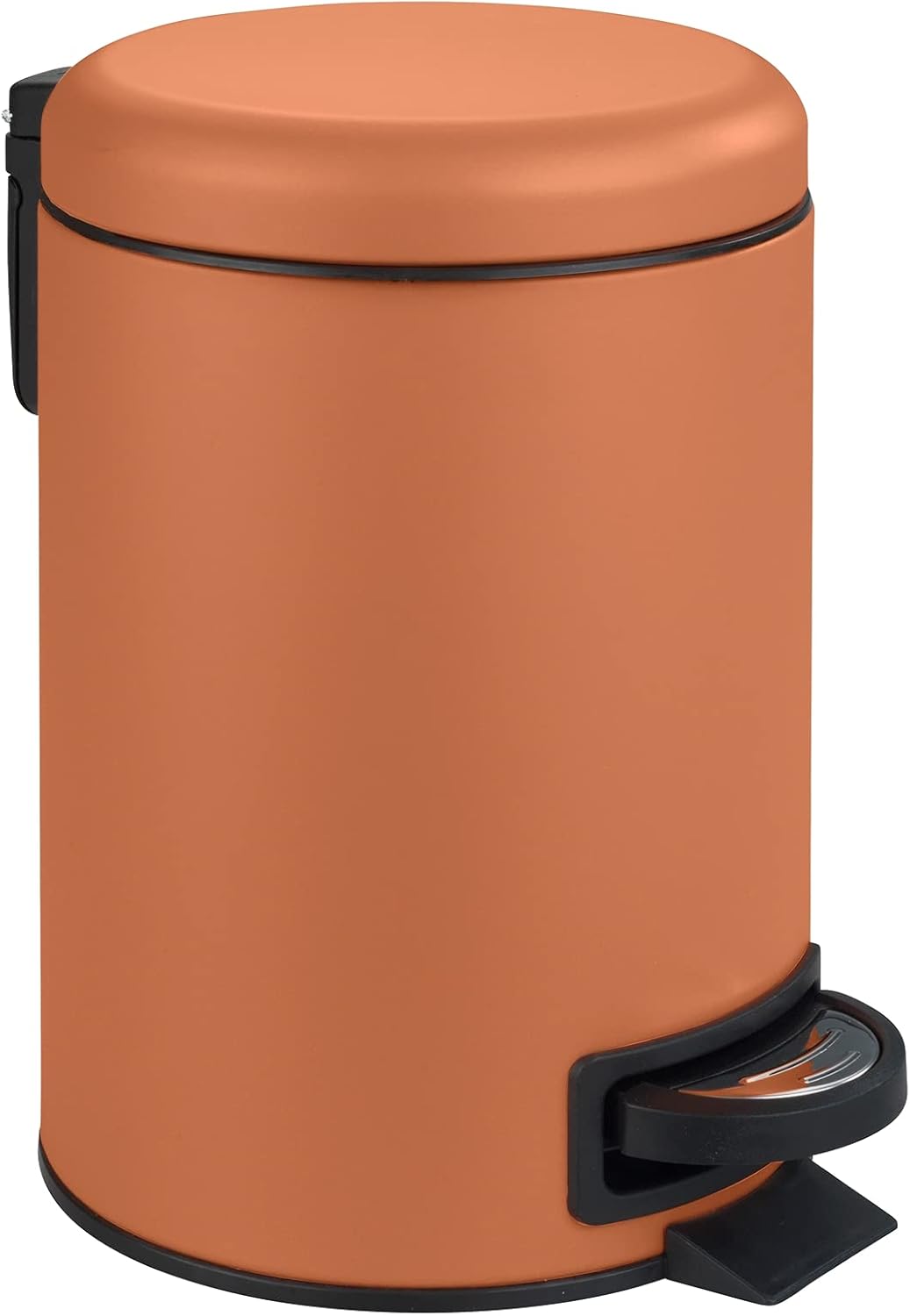 WENKO Leman Terracotta Cosmetic Pedal Bin, Brown, 17 x 25 x 22.5 cm