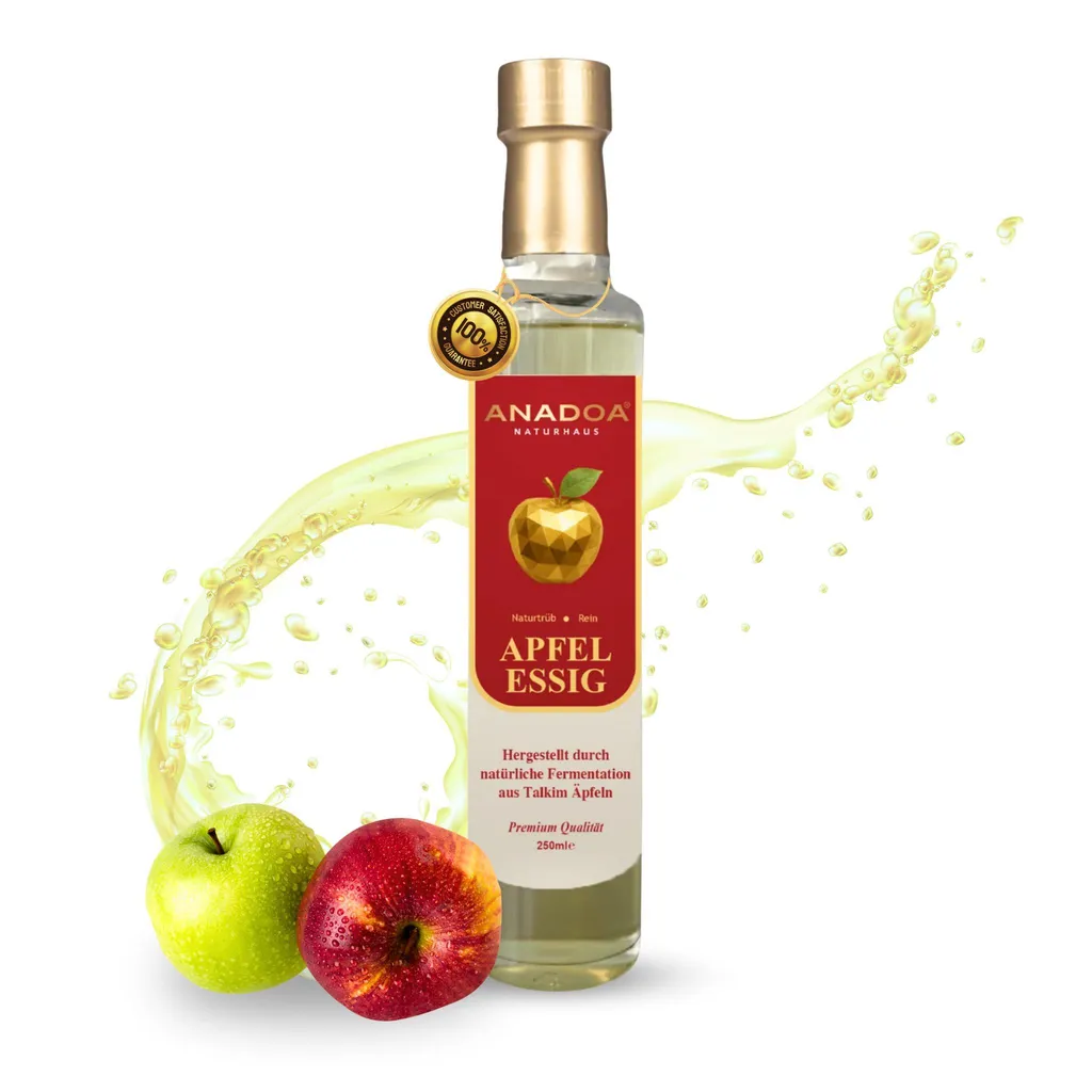 Apple cider vinegar from Talim apples 250 ml – Naturally cloudy, unfiltered & traditionally fermented - Anadoa Naturhaus