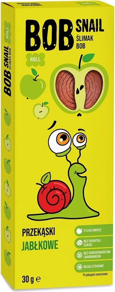 Apple Roll Snail without Added Sugar, Gluten-Free 30 g - Bob Snail