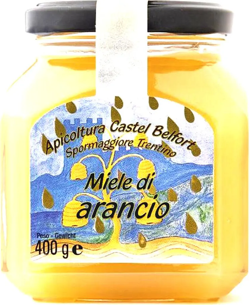 Win2Win Tech Apicoltura Castel Belfort - Orange Blossom Honey 100% Italian - Cold Extracted - Natural Blossom Honey - 400g
