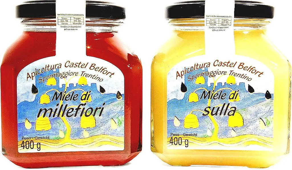 Win2Win Tech Apicoltura Castel Belfort - Set Honey Millefiori and Sulla - Italian cold-processed blossom honey 400 g
