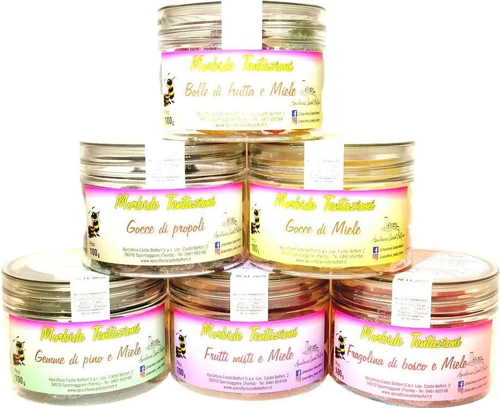 Win2Win Tech Apicoltura Castel Belfort - Soft honey candies made from 100% Italian honey - 100g