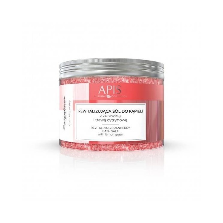 Apis Cranberry Vitality Revitalizing Bath Salt with Cranberry and Lemongrass 650 g