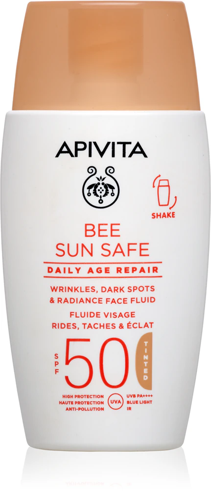 Apivita Bee Sun Safe Daily Age Repair Tinted Fluid SPF50 tinting protective cream SPF 50, 50 ml