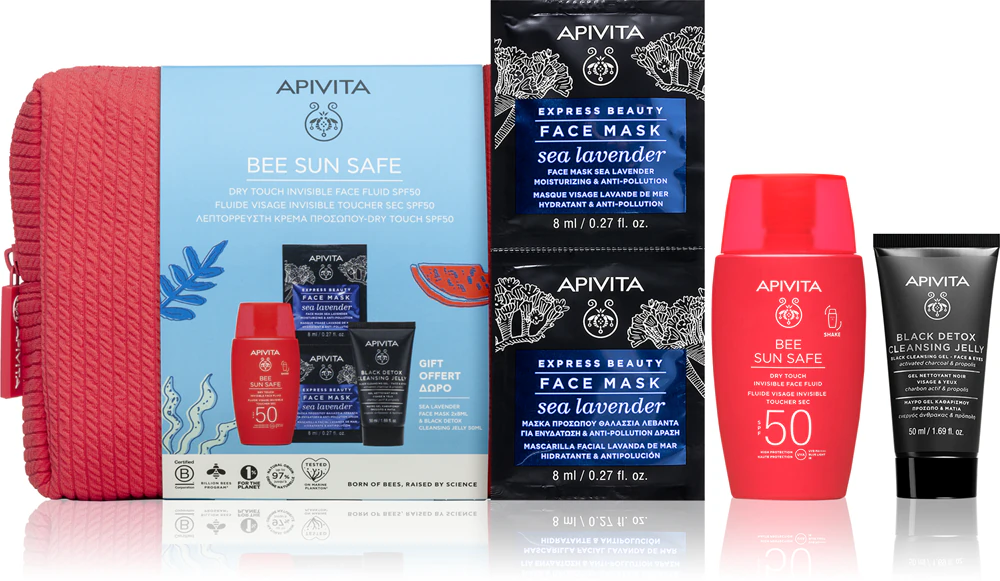 Apivita Bee Sun Safe Dry Touch Gift Set for tanning SPF 50